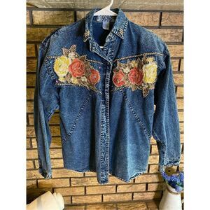 Pretty Bleu‎ Vintage Denim Button Down Shirt